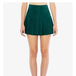 American Apparel Green Gabardine Tennis Skirt | M